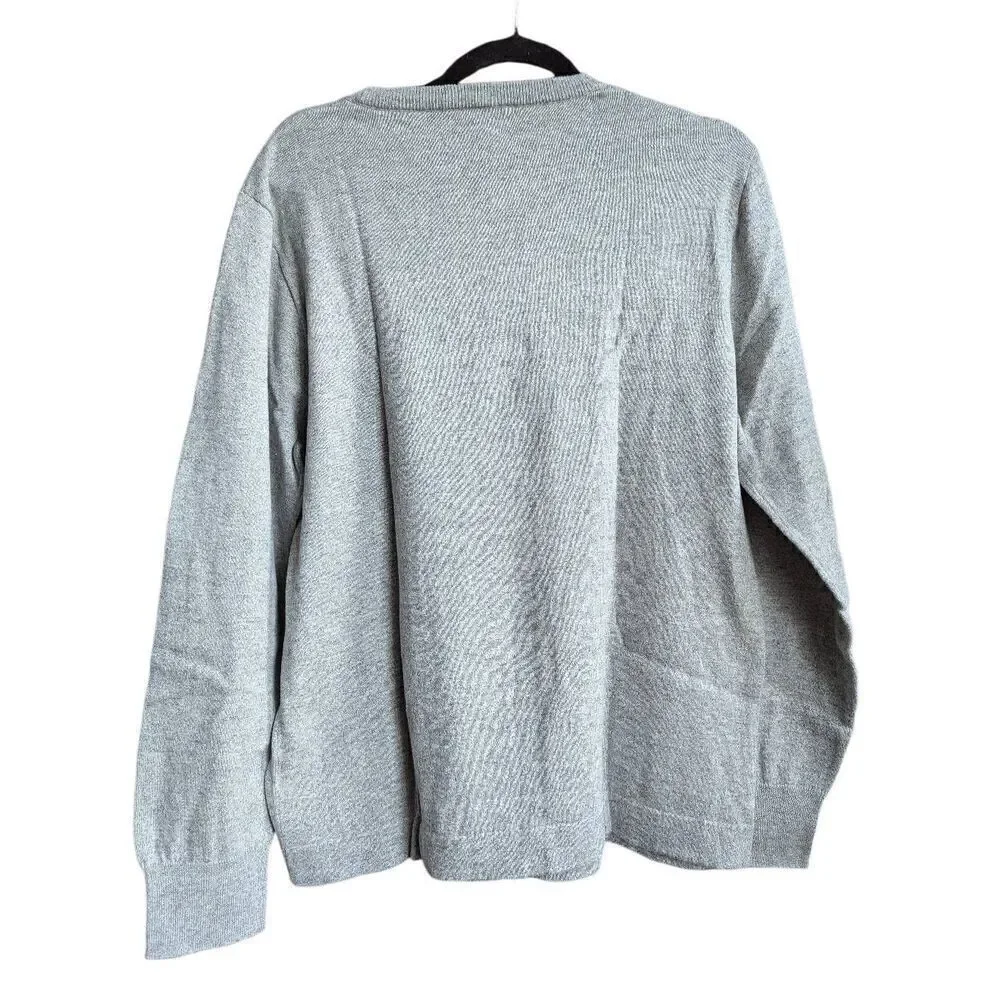 J. Crew Men's long sleeve pull-over gray sweater Medium